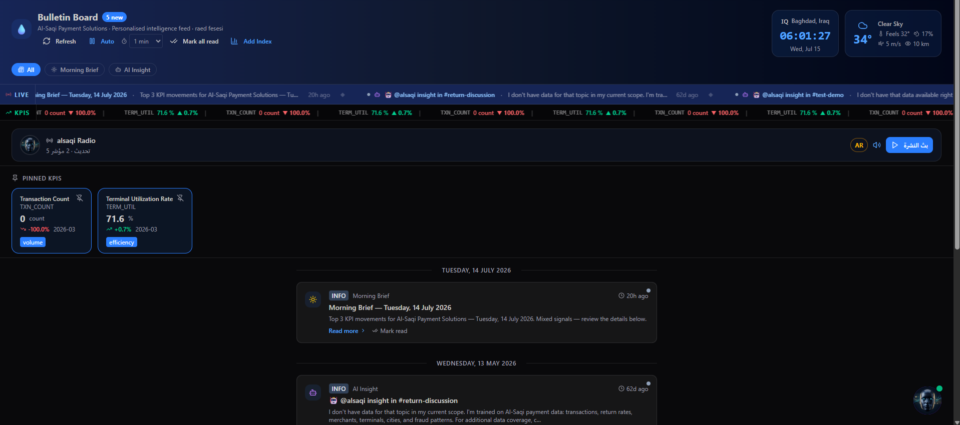 IRIS Bulletin Board intelligence feed